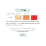 Organik Pamuk Çocuk Ayaklı Uyku Tulumu - 1 Tog - (12-18 Ay) - Kum Beji - 001-Renkli