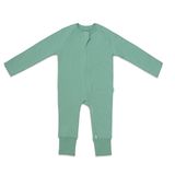 Organik Pamuk Çocuk Ayaklı Uyku Tulumu - 1 TOG - (18-24 Ay) - Mint Yeşili
