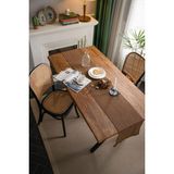 Organik Pamuk Dantel Runner Kelebek Desen 150X35 - Açık Kahverengi - 35 x 150 cm