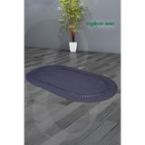 ORGANİK PAMUK JÜT KİLİM (OVAL) Siyah 150 x 80