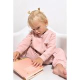 Organik Pamuklu İçi Tüylü Pembe Fermuarlı Bebek Tulumu - 2 - 3 Yaş