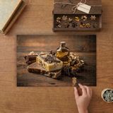Organik Sabun ve Sabun Yağı Tasarımı 240 Parça Ahşap Puzzle Ahşap Kutuda MP07653