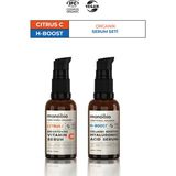 Organik Sertifikalı Hyalüronik Asit - Vitamin C Serum Seti - Vegan Gece Gündüz Serumu