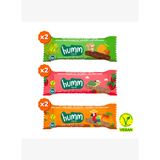 Organik Vegan Çilek Kayısı ve Mango Yulaf Bar Atıştırmalık Paketi - 6 adet (3 çeşit)