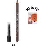Organik& Vegan Hassas Gözler Için Kaş Şekillendirici Kaş Sabitleyici Dolgunlaştırıcı Kalem No 07 - 12 Warm Brown