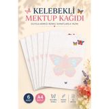 Organik Yolda Kelebekli Mektup Not Kağıdı