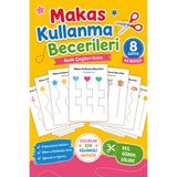 Organik Yolda Makas Kullanma Becerileri 8 Sayfa A4 Kesme Etkinlikleri | Okul Öncesi İnce Motor Beceri Geliştirme Çalışma Kağıdı