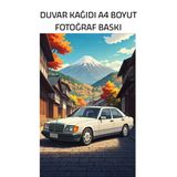 Organik Yolda Mercedes Duvar Kağıdı, Fotoğraf Baskı, A4 Boyut, 21,0 X 29,7 Cm