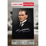 Organik Yolda Mustafa Kemal Atatürk Posteri A4 21X29,7 Cm (Çerçevesizdir) ?? Dekoratif Tablo Ofis Ev Duvar Süsü