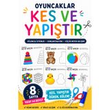 Organik Yolda Oyuncaklar Kes ve Yapıştır Etkinlik Kitabı | 8 Sayfa A4 | Çocuklar İçin Kesme Yapıştırma Aktivitesi