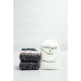 Organik Yün 2'li Kışlık Kilim Desenli Kalın Soket Çorap - Füme - Lacivert - 43 - 46