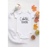 Organik%100 Pamuk Uzun Kollu Beyaz Cool Dude Bebek Body Bebek Badi Çıtçıtlı Zıbın, 9 Ay
