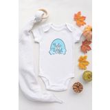 Organik%100 Pamuk Uzun Kollu Beyaz Hello World Bebek Body Bebek Badi Çıtçıtlı Zıbın 6162-LMN, 2-4 Yaş