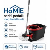 Organix Home Starex Mop Seti 1 Adet 100 cm Uzunlukta Pedallı Temizlik Seti ile (Mikrofiber temizlik bezi hediyeli)