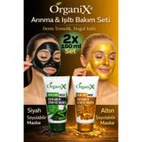Organix Soyulabilir Siyah Nokta & Altın Maske – Gözenek Arındırıcı Cilt Temizleyici 2x150 ml
