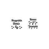 Organizasyon Pazarı 2 Adet Kişiye Özel Sticker Bobo Balon Araba Motor Bisiklet Notebook Telefon Sticker Yapışkan