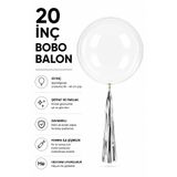 Organizasyon Pazarı 20 İnç Şeffaf BOBO Balon – Küçük Boy Dayanıklı Parti ve Doğum Günü Süsleme Balonu 50 CM