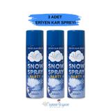 Organizasyon Pazarı 3 Adet Eriyen Kar Spreyi 200 ml Leke Bırakmayan Parti Kar Köpüğü Düğün Kına Doğum Günü Yılbaşı Bekar