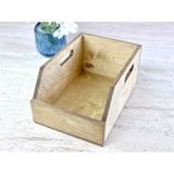 Organizer Ahşap Sandık Kutu 7" (7 inç) Plak İçin Uygun Boyut (Ceviz)