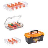 organizer Kutu Set Bölmeli Alet Çantası Dremel Balık vida Sakla
