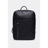 Organizer Premium Deri Sırt Laptop Çantası Unisex Crazy Siyah