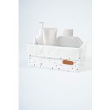 Organizer Sepet Bebek Cosmos Beyaz Organik Pamuk 25x16 cm