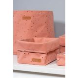Organizer Sepet Bebek Cosmos Pembe Organik Pamuk 15x17 cm