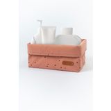 Organizer Sepet Bebek Cosmos Pembe Organik Pamuk 25x16 cm