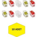 Organizers Buzdolabı Dolap İçi Düzenleyici Organizer 10 Adet Jumbo Boy ORG-23