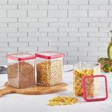 Organizers ORG-114-3 Gold Sızdırmaz Kapaklı Şeffaf 1000 ml 3'lü Set Saklama Kabı