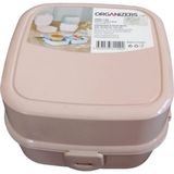 Organizers ORG-149 Kiddy Lunch Box Pembe Çocuk Beslenme Kutusu 145X145MM Kilitli Kapaklı