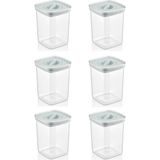 Organizers Tam Vakumlu Kilitli Sızdırmaz Şeffaf Saklama Kabı 6'lı 1100ML