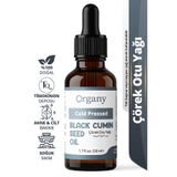 Organy Soğuk Sıkım Çörek Otu Yağı (1.3 Timokinon) %100 Doğal Akneye Eğilimli Cilt ve Saç Derisi Bakım Yağı Black Seed Oil 50 ml