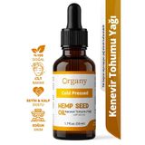 Organy Soğuk Sıkım Kenevir Tohumu Yağı %100 Doğal Yoğun Nemlendirici ve Yaşlanma Karşıtı Bakım Yağı Hemp Seed Oil 50 ml