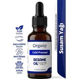 Organy Soğuk Sıkım Susam Yağı %100 Doğal Cilt Saç Masaj ve Vücut Bakım Yağı Sesame Seed Oil 50 ml