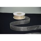 Organze Kurdele 2 CM(20MM) 25 Yrds( 23 M ) Tül Organze - Krem