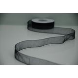 Organze Kurdele 2 CM(20MM) 25 Yrds( 23 M ) Tül Organze - Siyah