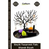 #Organzier Şık Zarif Mücevher Düzenleyici Geyik Boynuzu Dekoratif Geyik Tasarımlı Takı Standı Siyah