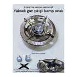 Orgaz 2kg Küçük Piknik Tüp Başlığı Geniş Musluklu Geniş Tüplere Uyumlu Krom Kamp Ocak Yüksek Gaz Çıkışlı