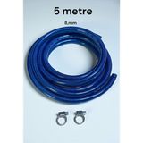 Orgaz 8mm Tüp Gaz Hortumu Kamp Ocak Ev Ocak Üç Katlı Gaz Hortum 5 Metre 2 Kelepçe - uzun