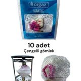 Orgaz Çengelli lüks lamba gömleği Çengelli lüksü fitili küçük tüp kamp lamba gömlek fitil 10 adet