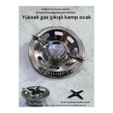 Orgaz Küçük Piknik Tüp Başlığı Yüksek Alev Gaz Çıkışlı Krom Kamp Ocak 2kg Tüpgaz Kafası Dar Tüpler Uyumlu