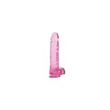Orgazm Sepeti Şeffaf Pembe Realistik Dildo 23 Cm