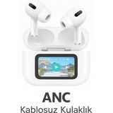 Orgiinal Anc Gürültü Engelleyici Ekranlı Kablosuz Kulaklık 32 Saat Uzun Pil Ömrü - Dove White