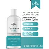 Orginx Kolajen Ve Keratin Saç Dökülmesine Karşı Hızlı Sac Uzatan Dolgunlaştırıcı Onarıcı Besleyici Şampuan 400ml
