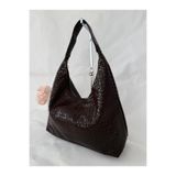 Örgü Deri Omuz Çantası Hobo Çanta – Omuz Askılı, Yumuşak Deri, Günlük & Şık Spacious Shoulder Bag Çok Renkli Standart