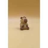 Örgü Desenli Capybara Anahtarlık (Plastik)
