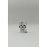 Örgü Desenli Kedi Anahtarlık (Plastik)