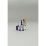 Örgü Desenli Mor Kuyruk Unicorn Anahtarlık (Plastik)