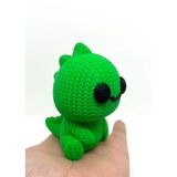 Örgü Görünümlü Sevimli Dinozor Figürü - 3D Yazıcı Baskısı Amigurumi Stili Biblo